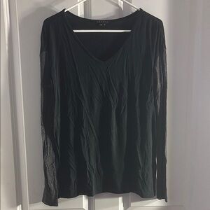 Theory Black Fitted Long Sleeve T